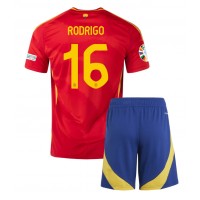 Spain Rodri Hernandez #16 Replica Home Minikit Euro 2024 Short Sleeve (+ pants)